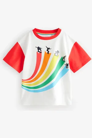 Little Bird Rainbow Raglan Short Sleeve T-Shirt110116cm