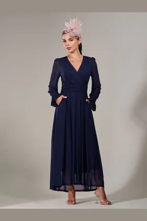 Jolie Moi Petite Long Sleeve Soft Silky Jersey Midi Dress40lille