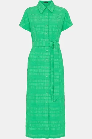 Whistles Green Millie Textured Dress42
