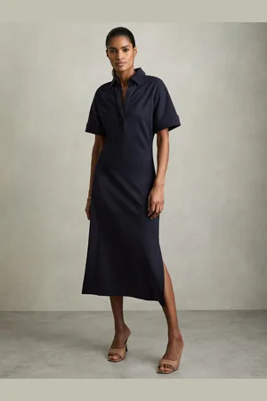 Reiss Astrid Jersey Open-Collar Bodycon Dress46