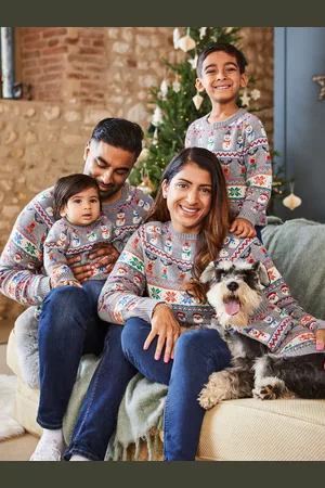 JoJo Maman Bébé Sweater med motiv af julemesseS