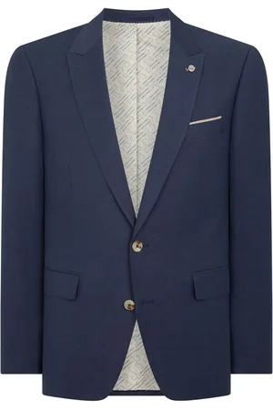 Remus Tapered Fit Linen-Blend Suit Jacket44r