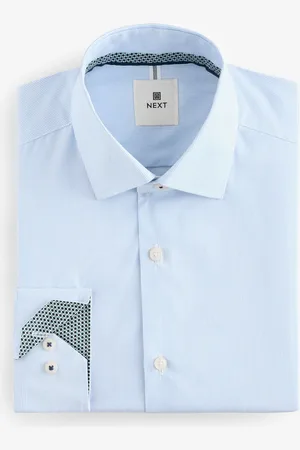 Next 100% Cotton Long Sleeve Shirt43cm R (UK 17 R)
