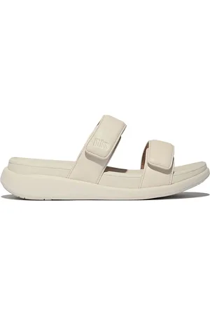FitFlop Black F-mode Go Adjustable Flatform Two-bar Slideseu42