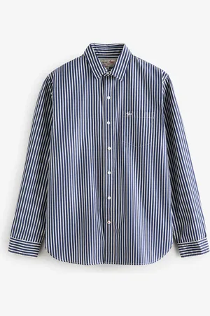Aubin Blue Gladstone Poplin 100% Cotton ShirtXL