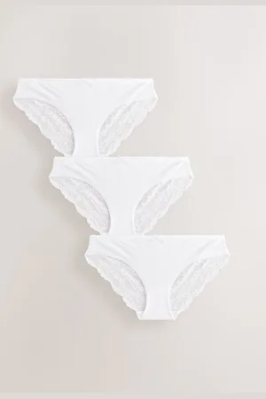 Next Ingen VPL Lace Back Briefs 3 Pakke36