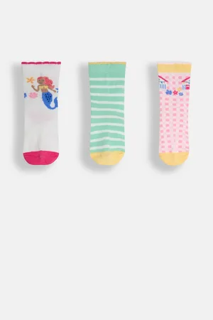 JoJo Maman Bébé 3-Pack Socks8692cm