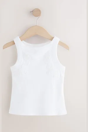 Next Floral Crochet Rib Vest (3-16yrs)16 år (176cm)