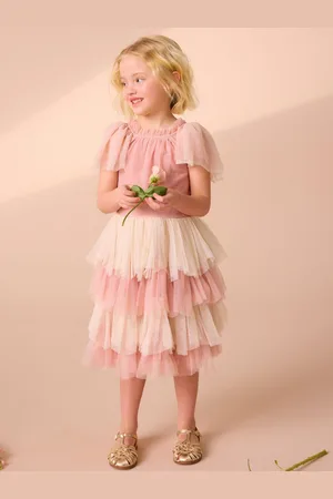 Laura Ashley Vintage Tiered Mesh Dress146152cm