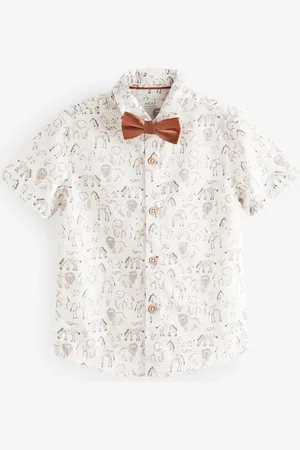 Next Short Sleeve Printed Shirt and Bowtie Set (3mths-7yrs)6 - 7 år (116 - 122cm)