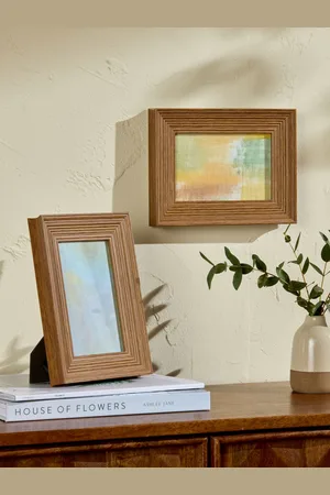 Next Set of 2 Distressed Wood Effect Photo Frames6 x 4 IN