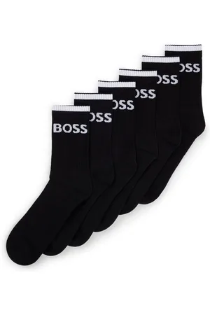 HUGO BOSS Stripe Sporty 6 Pack Ribbed SocksS-M