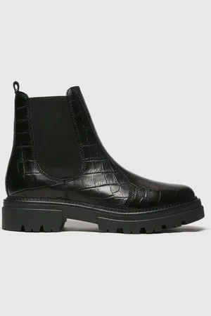 Schuh Sort Arlo Crocs ankelstøvler i læder
