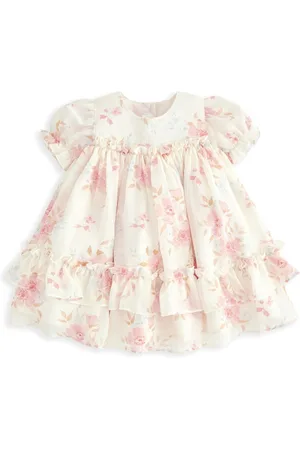 Mamas & Papas Cream Vintage Floral Printed Chiffon Dress6268cm