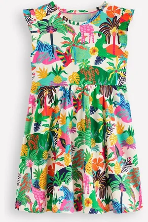 Boden Posie Frill Sleeve 100% Bomuld Kjole104110cm
