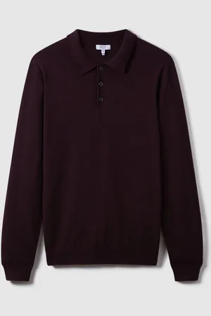 Reiss Trafford poloshirt i merinouldM