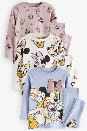 Next Minnie Mouse Licens 100% Cotton Putte Pyjamas 3 Pakke (9måneder-12år)10 - 11 år (140 - 146cm)