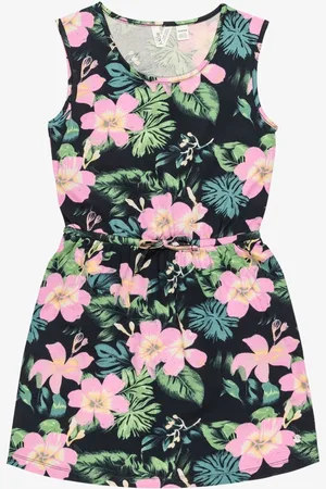 Roxy Tropical Print Surfs Up Sleeveless 100% Cotton Dress152158cm