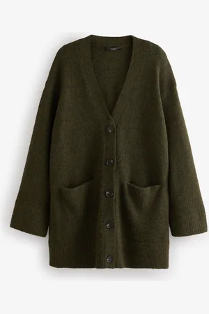 Next Afslappet pasform oversized longline strikket CardiganM
