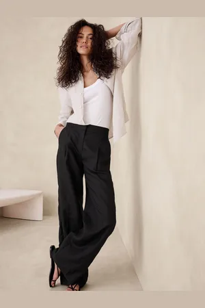 Banana Republic Tencel Hør Bukser med brede ben36 R