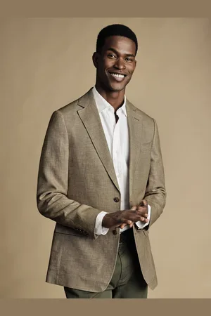 Charles Tyrwhitt Hør Bomuld Classic Fit Jakke42 R