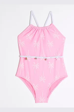 River Island Girls Palm Textured Swimsuit134140cm