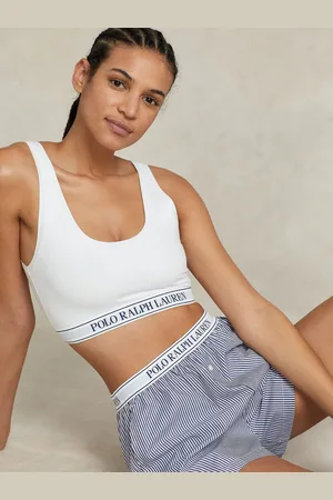 Ralph Lauren Essentials Scoop Afkortet Hvid BH