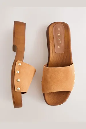 Next Open Toe Studded Clog Mule Sandalseu38