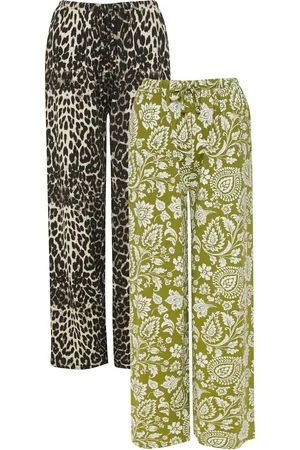 Threadbare Jersey Wide Leg 100% Cotton Trousers 2 Pack38