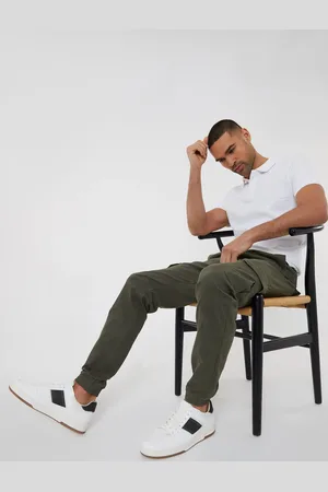 Threadbare Cotton Jogger Style Cargo Trousers With StretchM