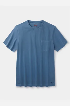 Aubin Blue Hareby Garment Dyed Pocket T-ShirtStor