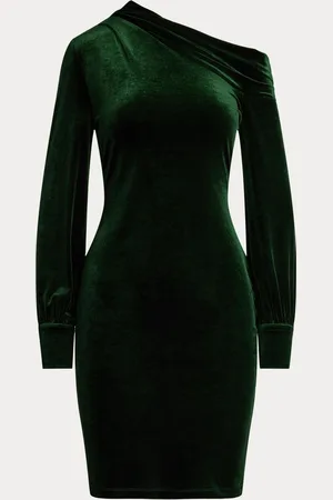 Ralph Lauren Green Luxe Velvet Dress36