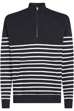 Tommy Hilfiger Stripe Quarter Zip Sweatshirtmedium