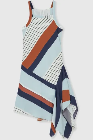 Reiss Holly Stripe-Print Handkerchief Dress134140cm