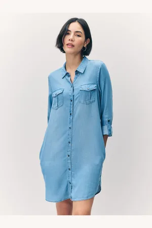 VERO MODA Letvægts denimskjorte Kjole38
