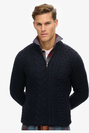 Superdry Jacob Cable Knit Quarter Zip JumperXXL