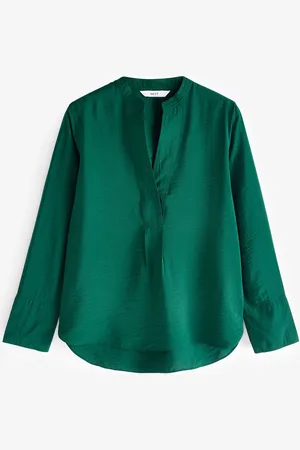 Next Long Sleeve Textured Overhead V-Neck Blouse44