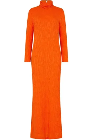 DASKA Silia Maxi Dress With Long Sleeves In A Textured Fabricmedium