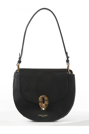 Luella Grey Mildred Saddle Cross-Body Black Bagen