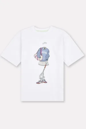 New Balance Kids Tennis Girl Graphic 100% Cotton T-Shirt134140cm