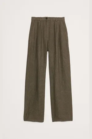 Banana Republic Soho High-Waisted Wide-Leg Linen Trousers44