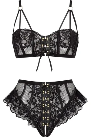 Ann Summers Boudoir Tease Lace Detail Bra SetXL