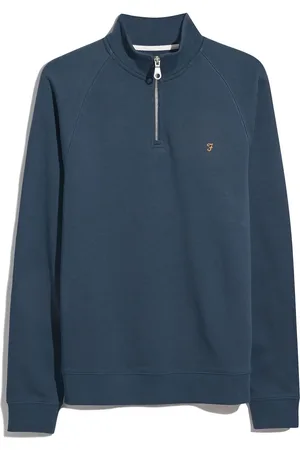 Farah Blue Jim Quarter-Zip SweatshirtXXL