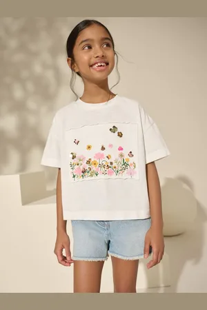 Next 100% Cotton Sequin Embroidered Floral T-Shirt (3-16yrs)158164cm