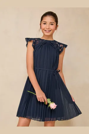 Lipsy London Lace Bow Yolk Pleated Occasion Dress (5-16yrs)8 år ( 128 cm)