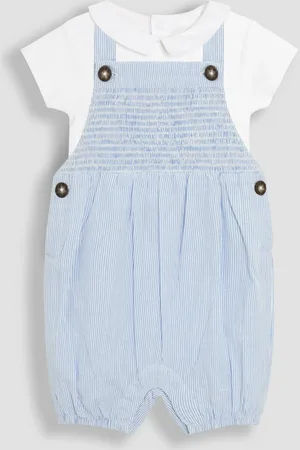 JoJo Maman Bébé 2-Piece Smocked Dungarees & Body Set5662cm