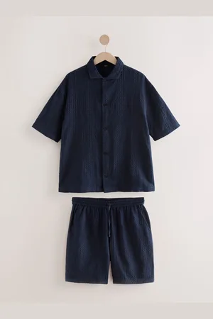 Next Textured Woven Loungewear 100% Cotton Shorts Set2X-Large