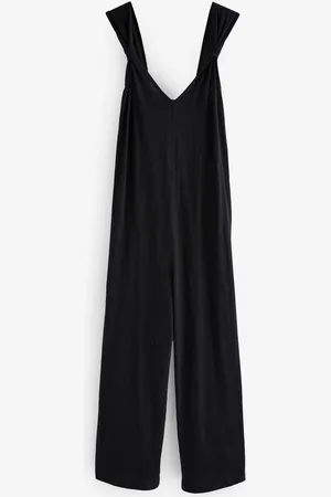 Next 100% Cotton Jersey Wide Leg V-Neck Jumpsuit44 Høj