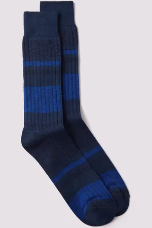 Duchamp Mens Melange Stripe SocksS-M
