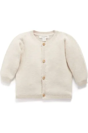 Purebaby 100% Cotton Textured Knit CardiganOp til 3 måneder (50 - 62cm)